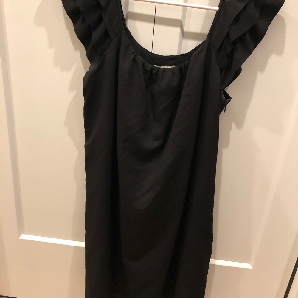 Ann Taylor LOFT black ruffled dress